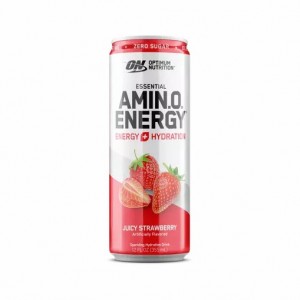 Optimum Nutrition ESSENTIAL AMIN.O. ENERGY+ Electrolytes Sparkling Juicy Strawberry 355ml * 12 Cans (12 Servings) Slovenija | SGV-102764