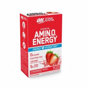 Optimum Nutrition Essential AMIN.O. ENERGY + Electrolytes Strawberry Burst 7 Stick Packs (7 Servings) Slovenija | EYO-867241