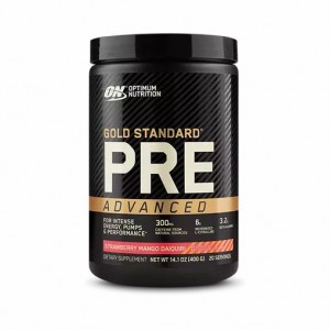 Optimum Nutrition GOLD STANDARD® Pre Advanced Strawberry Mango Daiquiri 0.88 lb (20 Servings) Slovenija | ACI-653217