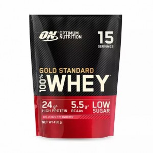 Optimum Nutrition Gold Standard 100% Whey Protein Powder Delicious Strawberry 450 grams (15 Servings) Slovenija | ENH-863492