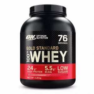 Optimum Nutrition Gold Standard 100% Whey Protein Powder Delicious Strawberry 2.28 kg (76 Servings) Slovenija | RHN-435869