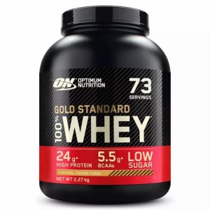 Optimum Nutrition Gold Standard 100% Whey Protein Powder Caramel Toffee Fudge 2.27 kg (73 Servings) Slovenija | KNW-249816