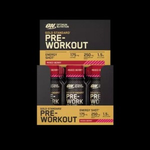 Optimum Nutrition Gold Standard Pre-Workout Shot Mixed Berry 720 ml (12 pieces) Slovenija | XSF-862017