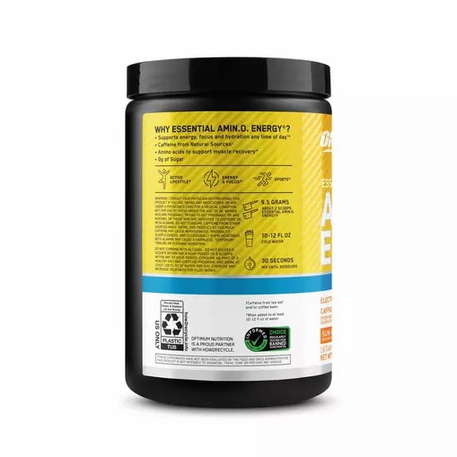 Optimum Nutrition Essential AMIN.O. ENERGY + Electrolytes *new* Sun-kissed Citrus 0.63 lb (30 Servings) Slovenija | BWU-809642