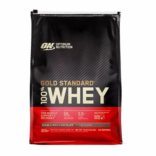 Optimum Nutrition GOLD STANDARD 100% WHEY™ Double Rich Chocolate 10 lb (149 Servings) Slovenija | DEN-712540