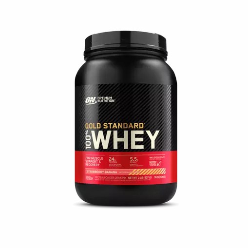 Optimum Nutrition GOLD STANDARD 100% WHEY™ Strawberry Banana 2 lb (30 Servings) Slovenija | LYG-396814