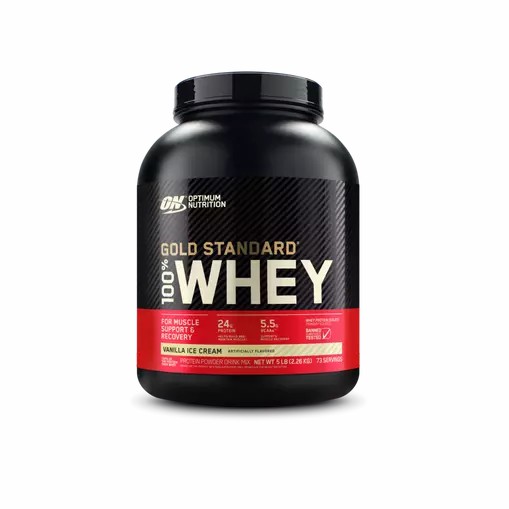 Optimum Nutrition GOLD STANDARD 100% WHEY™ Vanilla Ice Cream 5 lb (73 Servings) Slovenija | NQG-571064