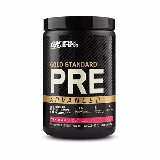 Optimum Nutrition GOLD STANDARD® Pre Advanced Berry Blast 0.88 lb (20 Servings) Slovenija | QAU-136084