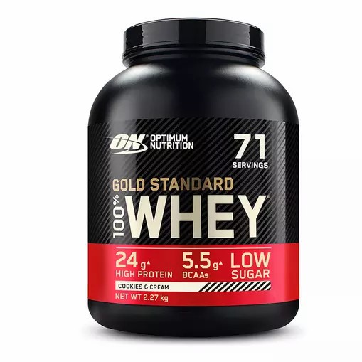 Optimum Nutrition Gold Standard 100% Whey Protein Powder Cookies & Cream 2.27 kg (71 Servings) Slovenija | LWF-846931