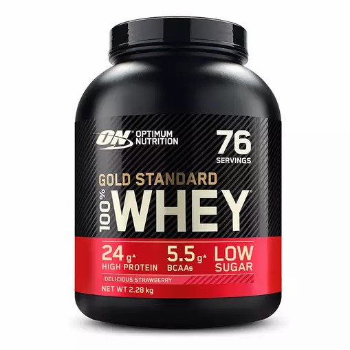 Optimum Nutrition Gold Standard 100% Whey Protein Powder Delicious Strawberry 2.28 kg (76 Servings) Slovenija | RHN-435869