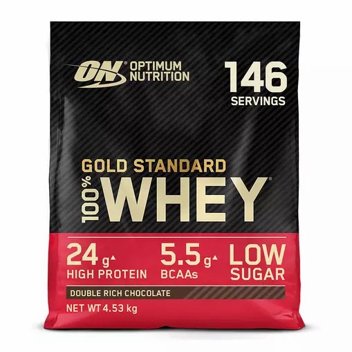 Optimum Nutrition Gold Standard 100% Whey Protein Powder Double Rich Chocolate 4.53 kg (146 Servings) Slovenija | PEY-273804