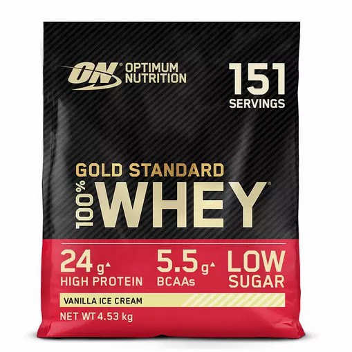 Optimum Nutrition Gold Standard 100% Whey Protein Powder Vanilla Ice Cream 4.53 kg (151 Servings) Slovenija | RXK-037251