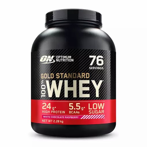 Optimum Nutrition Gold Standard 100% Whey Protein Powder White Chocolate Raspberry 2.28 kg (76 Servings) Slovenija | BYD-246501