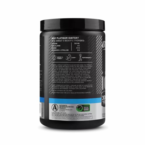 Optimum Nutrition Platinum Igniter Blue Raspberry Freeze 0.84 lb (20 Servings) Slovenija | WNJ-632814