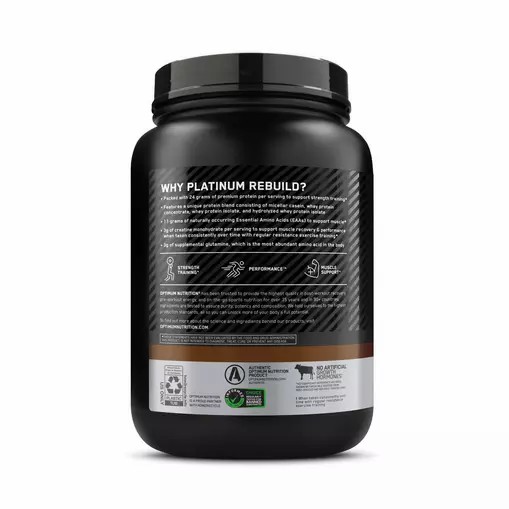 Optimum Nutrition Platinum Rebuild Dark Chocolate 1.67 lb (20 Servings) Slovenija | CNX-364270