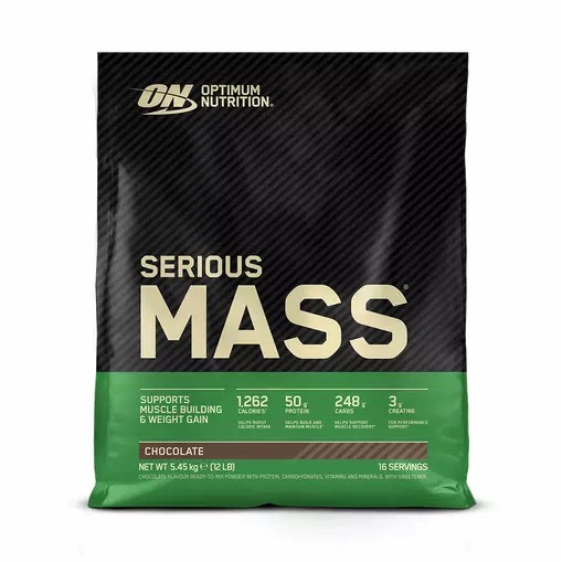 Optimum Nutrition Serious Mass Chocolate 5.45 kg (16 Servings) Slovenija | CRV-640953