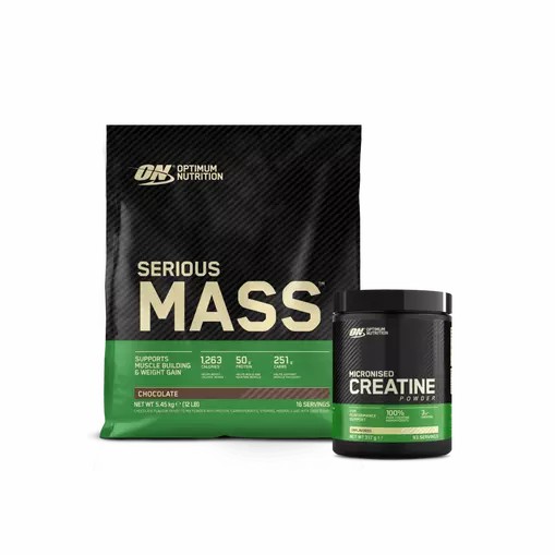 Optimum Nutrition Serious Mass & Creatine Stack Chocolate Slovenija | YWL-469201